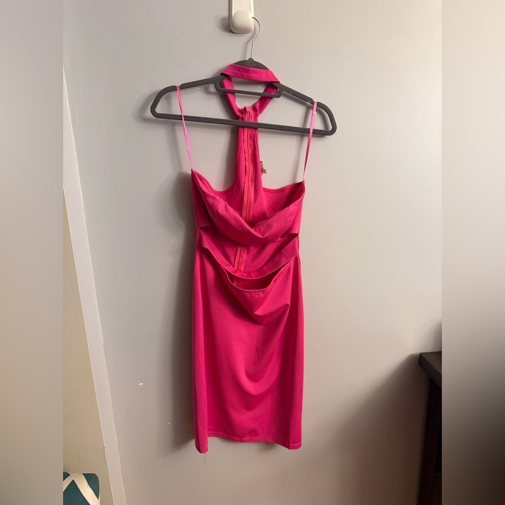 Love J Vibrant Pink Backless Dress.